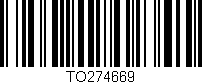 Código de barras (EAN, GTIN, SKU, ISBN): 'TO274669'