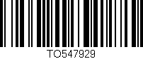 Código de barras (EAN, GTIN, SKU, ISBN): 'TO547929'