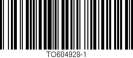Código de barras (EAN, GTIN, SKU, ISBN): 'TO604928-1'
