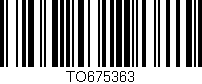 Código de barras (EAN, GTIN, SKU, ISBN): 'TO675363'
