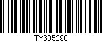 Código de barras (EAN, GTIN, SKU, ISBN): 'TY635298'