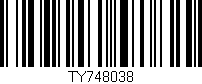 Código de barras (EAN, GTIN, SKU, ISBN): 'TY748038'