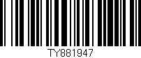 Código de barras (EAN, GTIN, SKU, ISBN): 'TY881947'