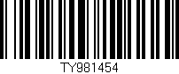 Código de barras (EAN, GTIN, SKU, ISBN): 'TY981454'
