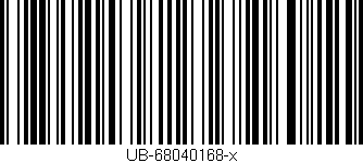 Código de barras (EAN, GTIN, SKU, ISBN): 'UB-68040168-x'
