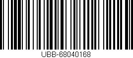 Código de barras (EAN, GTIN, SKU, ISBN): 'UBB-68040168'