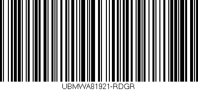 Código de barras (EAN, GTIN, SKU, ISBN): 'UBMWA81921-RDGR'