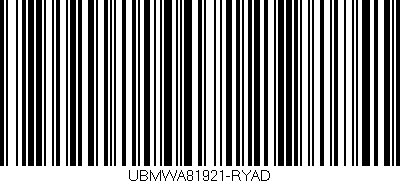 Código de barras (EAN, GTIN, SKU, ISBN): 'UBMWA81921-RYAD'