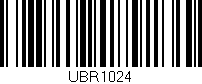 Código de barras (EAN, GTIN, SKU, ISBN): 'UBR1024'