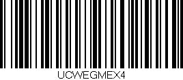 Código de barras (EAN, GTIN, SKU, ISBN): 'UCWEGMEX4'