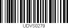 Código de barras (EAN, GTIN, SKU, ISBN): 'UDVS0279'