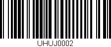 Código de barras (EAN, GTIN, SKU, ISBN): 'UHUJ0002'