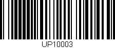 Código de barras (EAN, GTIN, SKU, ISBN): 'UP10003'