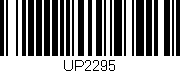 Código de barras (EAN, GTIN, SKU, ISBN): 'UP2295'