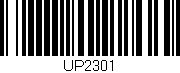 Código de barras (EAN, GTIN, SKU, ISBN): 'UP2301'