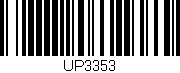 Código de barras (EAN, GTIN, SKU, ISBN): 'UP3353'