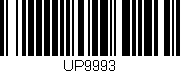 Código de barras (EAN, GTIN, SKU, ISBN): 'UP9993'