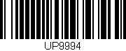 Código de barras (EAN, GTIN, SKU, ISBN): 'UP9994'