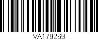 Código de barras (EAN, GTIN, SKU, ISBN): 'VA179269'