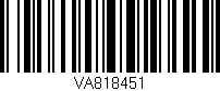 Código de barras (EAN, GTIN, SKU, ISBN): 'VA818451'