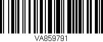 Código de barras (EAN, GTIN, SKU, ISBN): 'VA859791'