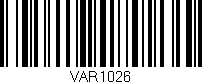Código de barras (EAN, GTIN, SKU, ISBN): 'VAR1026'