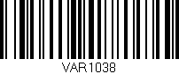 Código de barras (EAN, GTIN, SKU, ISBN): 'VAR1038'