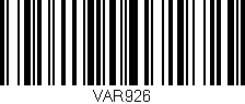 Código de barras (EAN, GTIN, SKU, ISBN): 'VAR926'