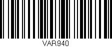 Código de barras (EAN, GTIN, SKU, ISBN): 'VAR940'