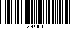 Código de barras (EAN, GTIN, SKU, ISBN): 'VAR998'