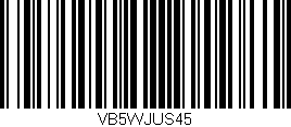 Código de barras (EAN, GTIN, SKU, ISBN): 'VB5WJUS45'