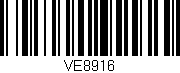 Código de barras (EAN, GTIN, SKU, ISBN): 'VE8916'