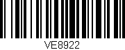 Código de barras (EAN, GTIN, SKU, ISBN): 'VE8922'