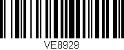 Código de barras (EAN, GTIN, SKU, ISBN): 'VE8929'