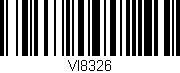 Código de barras (EAN, GTIN, SKU, ISBN): 'VI8326'