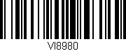 Código de barras (EAN, GTIN, SKU, ISBN): 'VI8980'