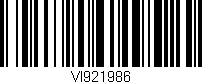 Código de barras (EAN, GTIN, SKU, ISBN): 'VI921986'