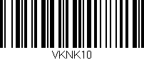 Código de barras (EAN, GTIN, SKU, ISBN): 'VKNK10'