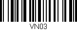 Código de barras (EAN, GTIN, SKU, ISBN): 'VN03'