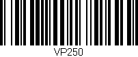 Código de barras (EAN, GTIN, SKU, ISBN): 'VP250'