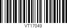 Código de barras (EAN, GTIN, SKU, ISBN): 'VT17049'