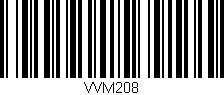 Código de barras (EAN, GTIN, SKU, ISBN): 'VVM208'
