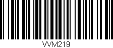 Código de barras (EAN, GTIN, SKU, ISBN): 'VVM219'