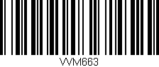 Código de barras (EAN, GTIN, SKU, ISBN): 'VVM663'