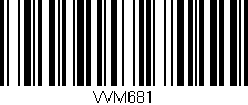 Código de barras (EAN, GTIN, SKU, ISBN): 'VVM681'
