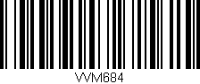 Código de barras (EAN, GTIN, SKU, ISBN): 'VVM684'