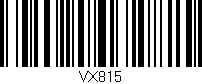 Código de barras (EAN, GTIN, SKU, ISBN): 'VX815'