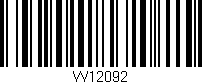 Código de barras (EAN, GTIN, SKU, ISBN): 'W12092'
