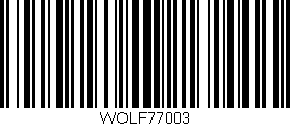 Código de barras (EAN, GTIN, SKU, ISBN): 'WOLF77003'