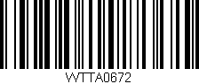 Código de barras (EAN, GTIN, SKU, ISBN): 'WTTA0672'